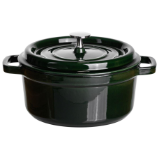 Кокотниця чавунна емальована 2,5 л, малахіт HP-FLG-9 green