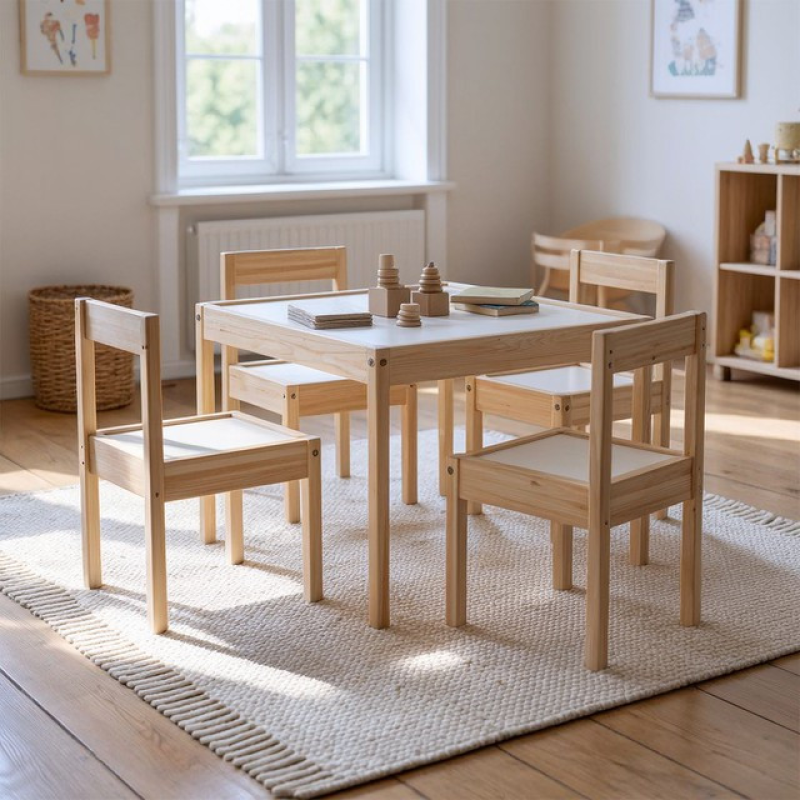 Дитячий столик з дерева IKEA, Стіл зі стільцем для дітей, Столик переносний дитячий, Стільчик і столик дитячий, XBE Дитячий столик з дерева IKEA, Стіл зі стільцем для дітей, Столик переносний дитячий, Стільчик і столик дитячий, XBE