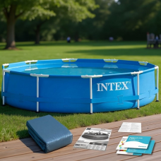 Каркасний басейн круглий (305х76см) Intex, Басейн каркасний квадратний, Збірні каркасні басейни, XBE