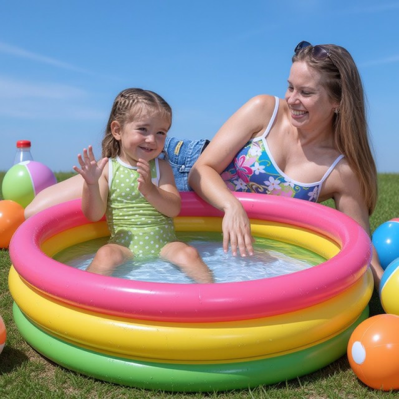М“який басейн для дітей Intex, Дитячий міні басейн, Басейн дитячий надувний круглий, Надувний басейн глибокий дитячий, XBE