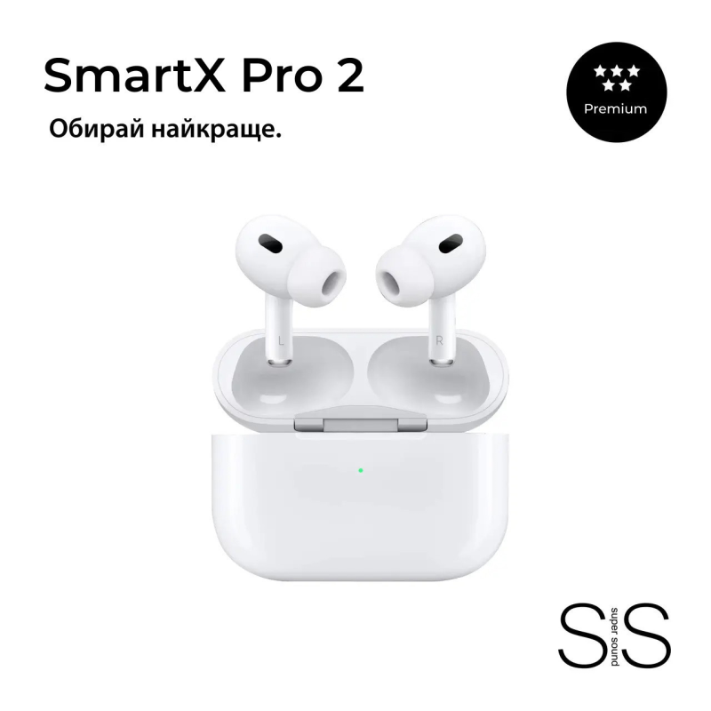 Навушники бездротові TWS SmartX Pro 2 Premium Bluetooth навушники з мікрофоном SAP2P