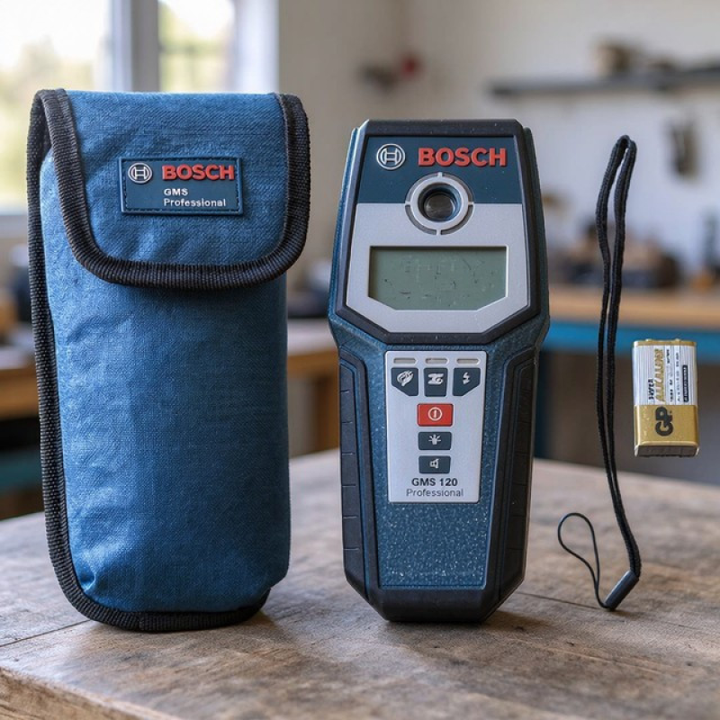 Прилад для виявлення обриву проводки 120мм Bosch, Індикатори прихованої проводки, Тестер для визначення проводки в стіні, XBE