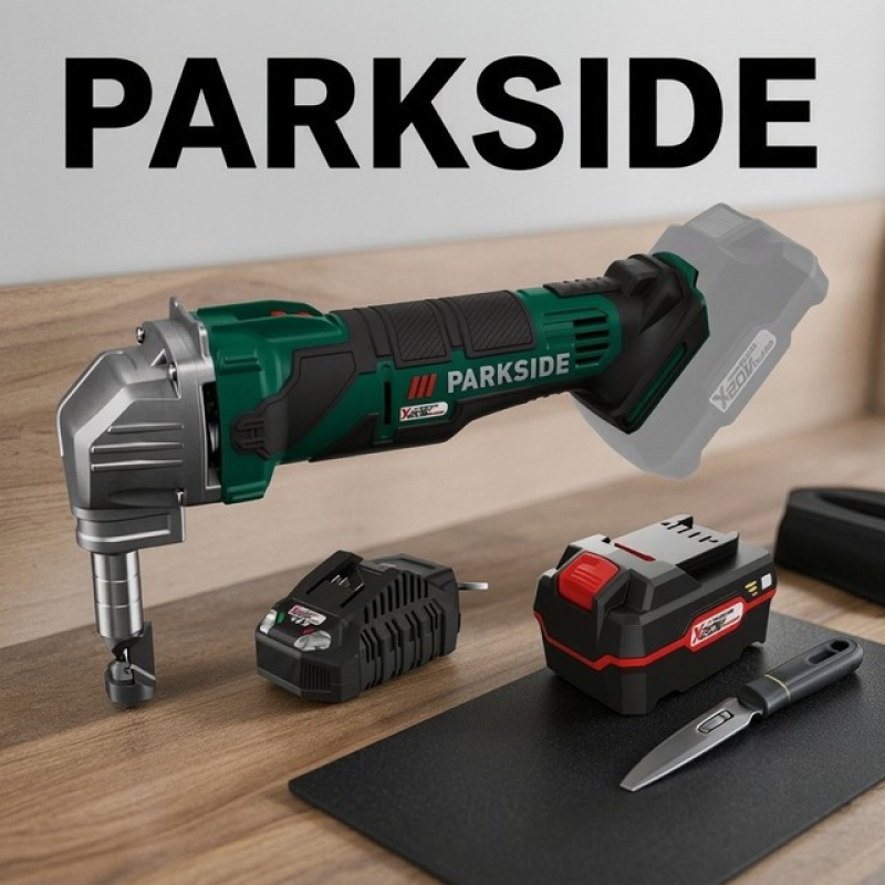 Електроножиці для металу Parkside (Німеччина), Ножиці електричні по металу, Ножиці висічні, XBE