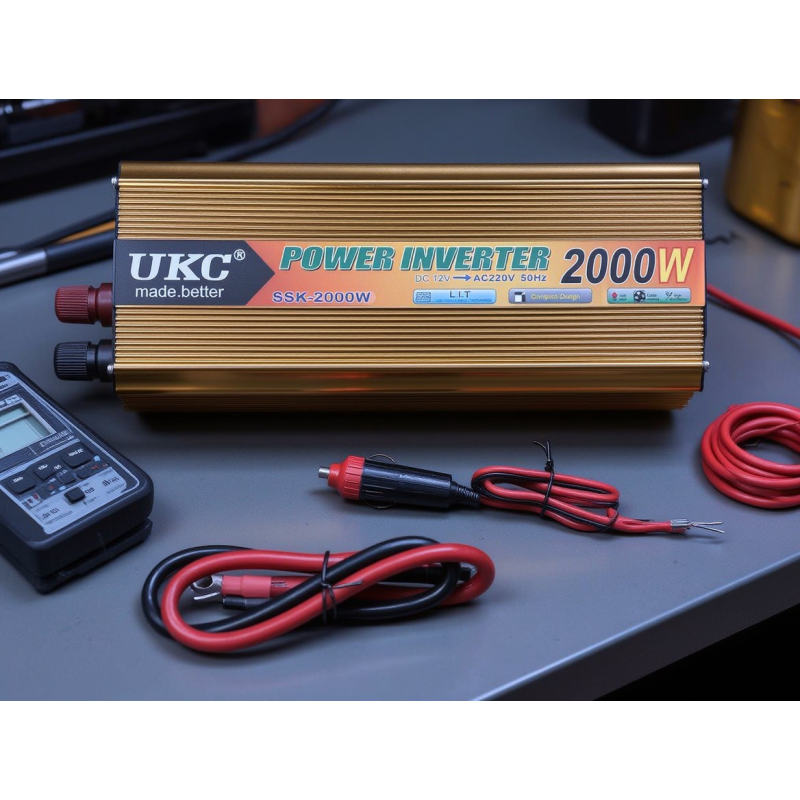 Авто інвертор 12v 220v 2000 вт (12-220В), Хороший автомобільний перетворювач, Перетворювач струму 220 12, XBE