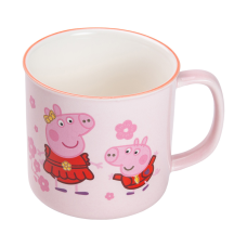 Кухоль порцеляновий Peppa Pig 400 мл чашка дитяча для напоїв чаю зі свинкою Пеппою посуд подарунковий Yiwu дітей Рожевий