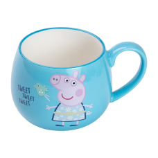 Кухоль порцеляновий Peppa Pig 400 мл чашка дитячий для напоїв чаю зі свинкою Пеппою посуд подарунковий Yiwu блакитний Блакитний