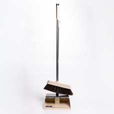 Комплект для прибирання віник з совком, бежевий Household Cleaning Products HP-35015-10BE