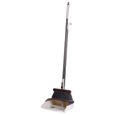 Комплект віник щітка совок довга ручка 26×23×110 см коричневий Household HP-35015-9BR