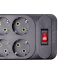 Мережевий фільтр подовжувач 3 м на 6 розеток 4 USB 2 Type-C та кнопкою вимкнення HP-5-15