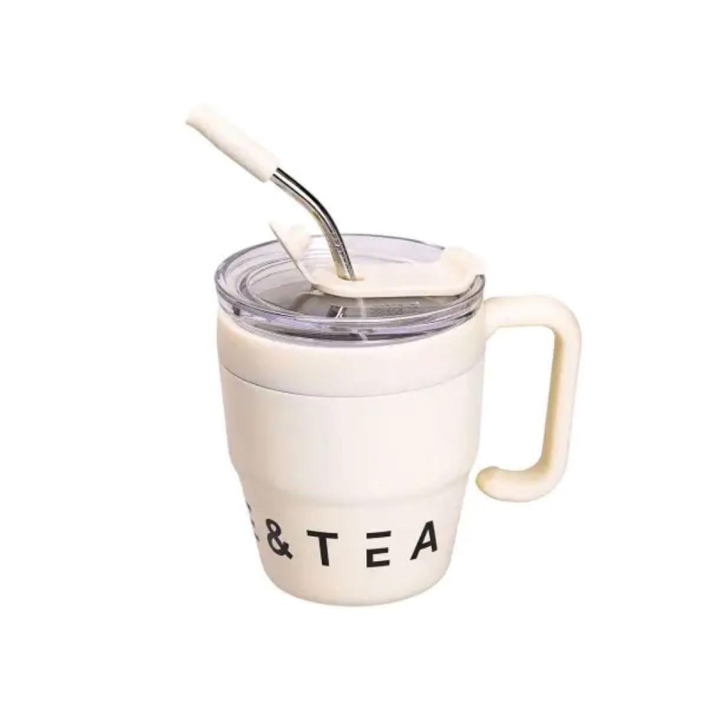 Термочашка Coffee & Tea з трубочкою бежева HP-14-23BE