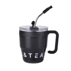 Термочашка Coffee & Tea з трубочкою чорна HP-14-23B
