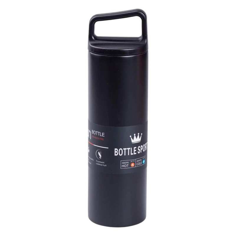 Термос металевий 500 мл Bottle Sport з вакуумною ізоляцією чорний HPGM5009B Термос металевий 500 мл Bottle Sport з вакуумною ізоляцією чорний HPGM5009B